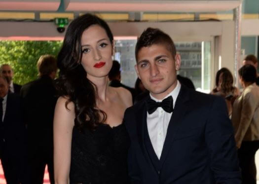 Laura Zazzara with her ex-spouse Marco Verratti.